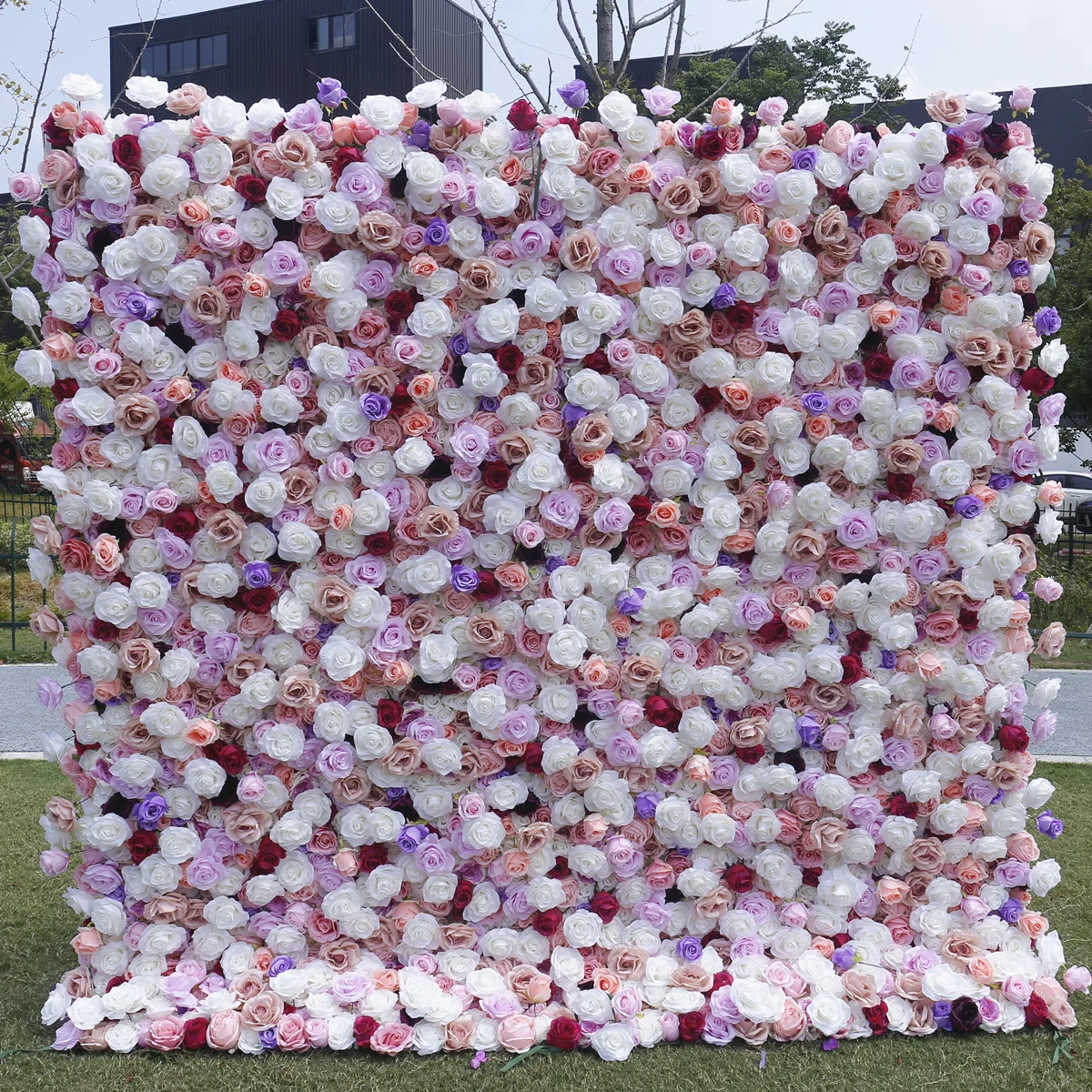 

5D тканевое дно, имитация розы, настенные часы в фоне, настенные часы в фото украшении, свадебная уличная композиция, искусственный цветок 8*8 футов