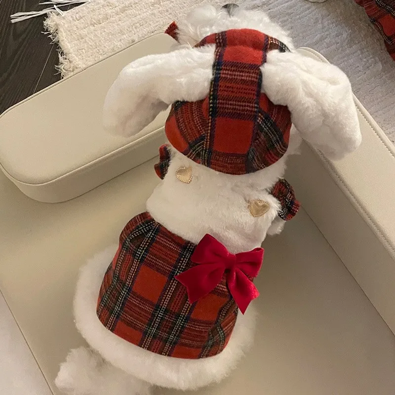 Dog Christmas Clothes Winter Warm Pet Clothes for Small Medium Big Dogs, Dress/tang/ Claus Dog Cats Coat Hoodies Christmas Dogs