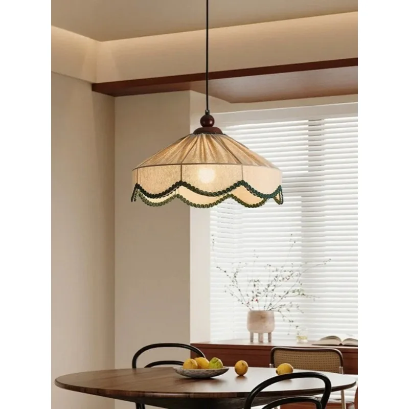 

Wabi Sabi Vintage Pendant Lights Cloths Fabric Art LED Lamp For Living Room Cafe Home Decoration Chandeliers