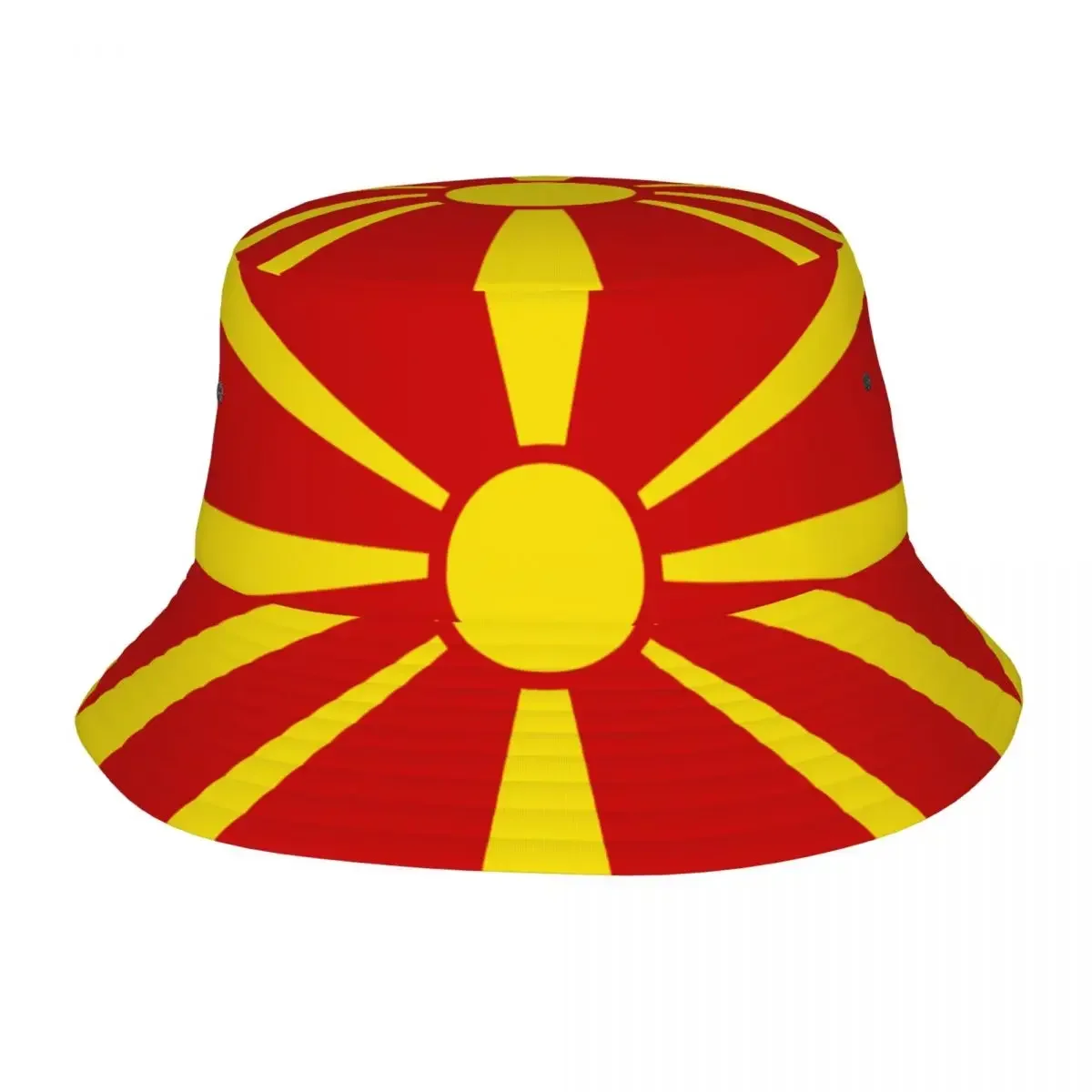 North Macedonia Flag Fisherman Cap Hip Hop Gorras Summer Unisex Bucket Hat Outdoor Gardening Beach Camping Hiking Fishing Caps