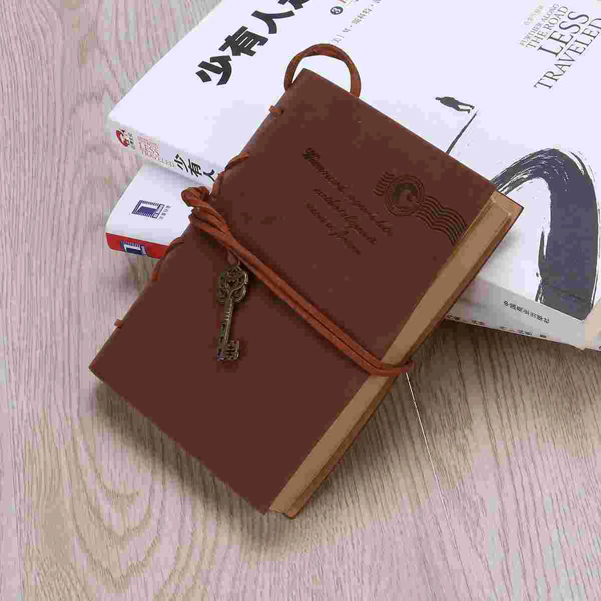 

Foxnovo Notebook Paper Vintage with PU Cover for Travel Journal Diary Sketchbook Red (Coffee)