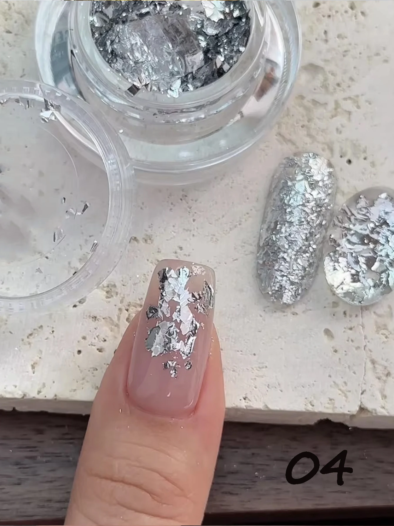 1 قطعة من أورورا الملونة أوبال مسمار الفن مسحوق بريق DIY مسمار الفن الساحرة هدية عيد الميلاد #4