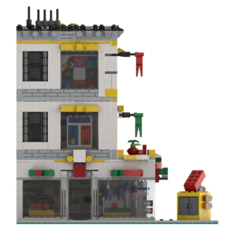 Street View Model Moc Building Bricks Building Block Store Corner Technology Modular Blocks Gift Christmas Toy DIY Sets Assembly