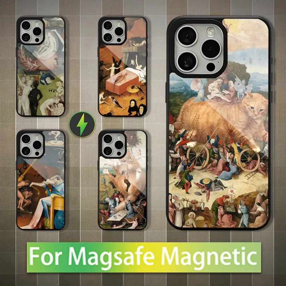 

Painting H-Hieronymus Boschs Phone Case For iPhone 16,15,14,13,12,11,Pro,Max,Plus,Mini,Magsafe,Magnetic Wireless Charging Case