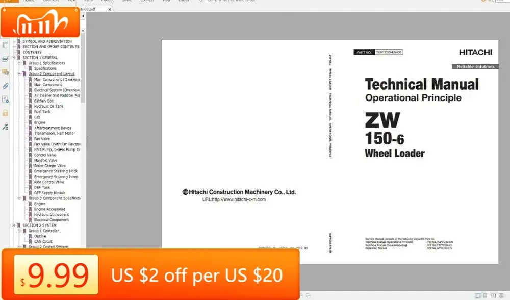 TruckEPC Hitachi Construction Equipment 2020 Full DVD 38.8GB Workshop Manual,Technical Manual and Wiring Diagram