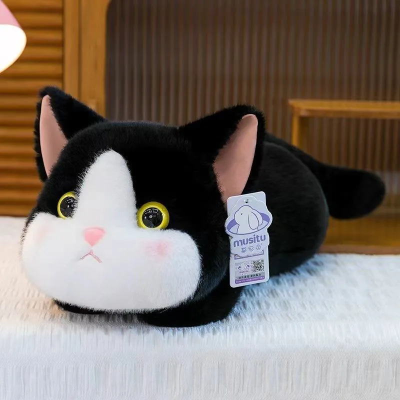 Cute Cat Plush Toy Soft Fluffy Filled Kitten Pillow in 4 Colors Suitable for Kids  Adults Home Decoration Pillows Birthday Gifts - view 5