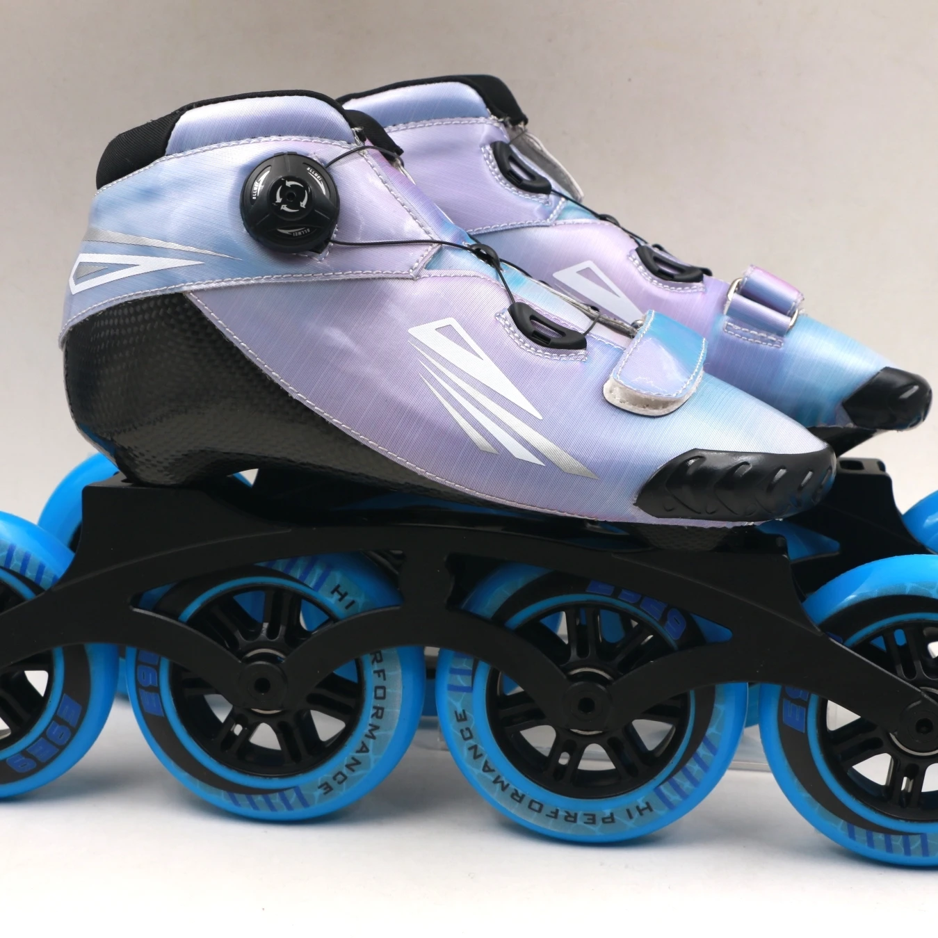 Professional high speed inline roller skate for race with 3 layers carbon fiber and chassis Competition Inline Skates