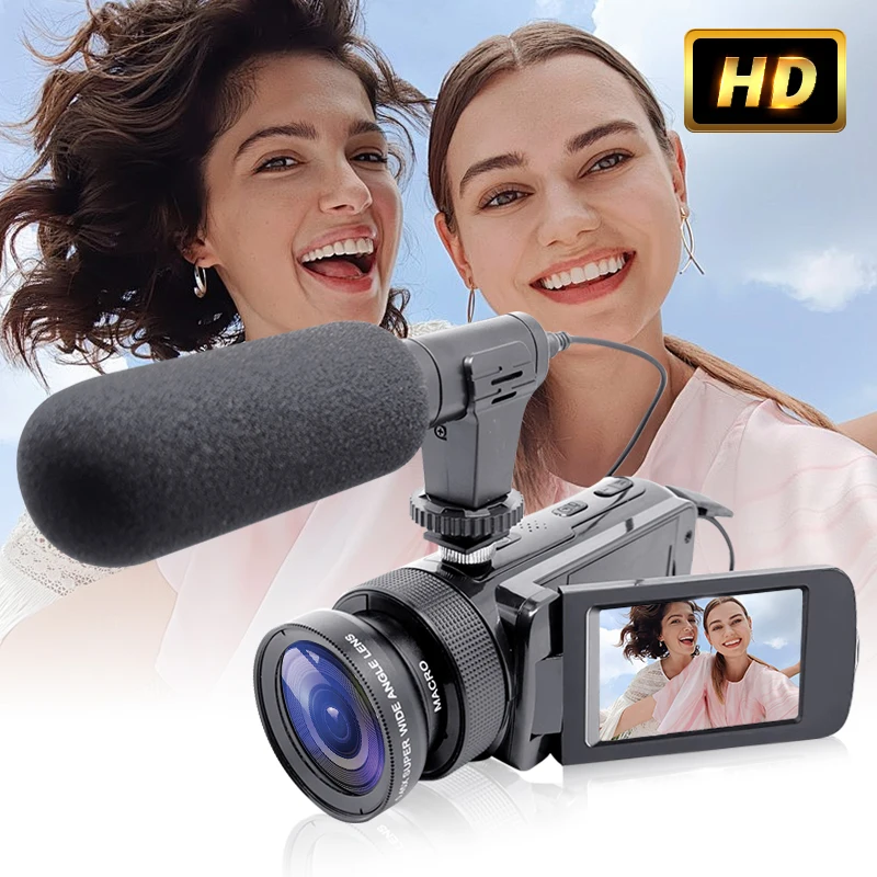 

Camcorder With Microphone High-Quality Audio Recording DV Recorder Digital Zoom Video Camera Machine For Recording vlogs