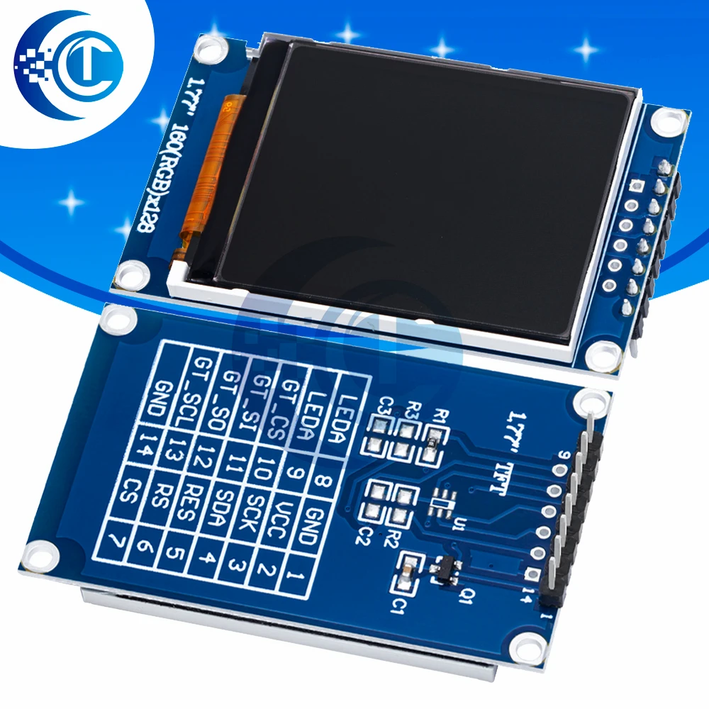 

1 шт. для Arduino/STM32 SPI TFT цветной экран-17,77-дюймовый ЖК-модуль с последовательным портом 128 × 160