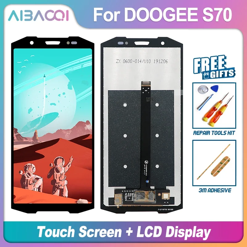 New Touch Screen + DOOGEE S70 LCD Display Assembly Replacement For