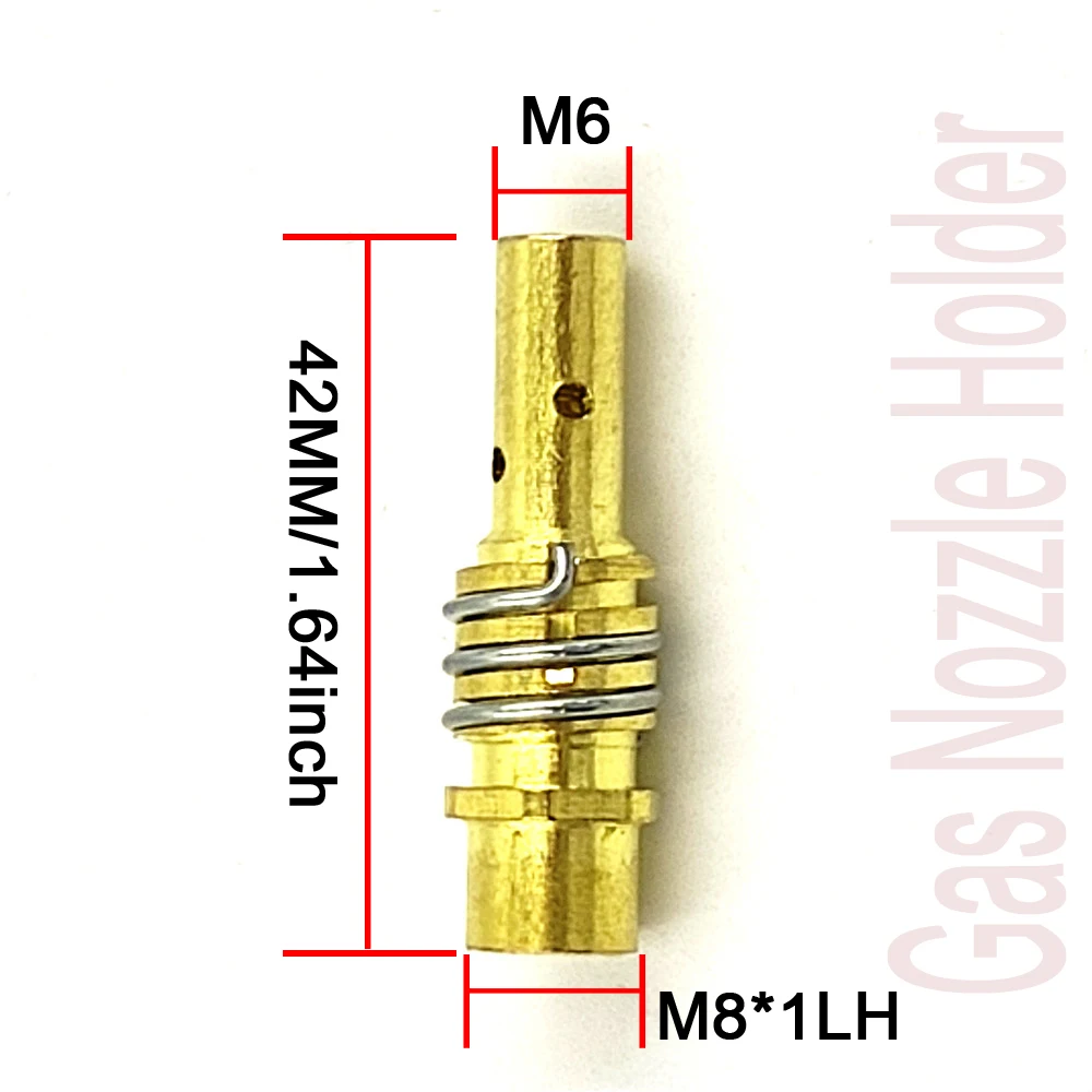 Imagem -06 - Consumíveis de Soldagem Mig Bico Mb15ak de Co2 Argônio Soldagem a Arco 0.6 0.8 0.9 1.0 1.2 mm Contato Bico Ponta para 15ak Mig Mag 16 Pcs