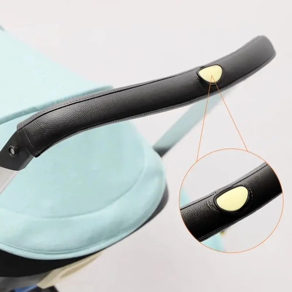 

PU Leather Stroller Handle Covers Detachable Washable Armrest Protector Belt Cover Stroller Accessories