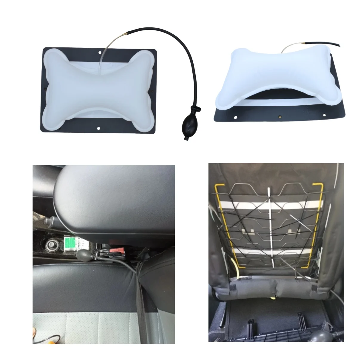 manual operation auto seat air Embedded lumbar airbag bladder comfort hand pump support seat cushion pillow inflatable mattress