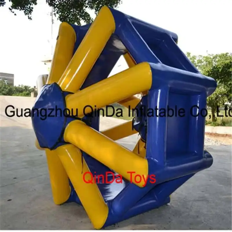 2017 vendita calda piscina d'acqua gonfiabile giocattoli rullo d'acqua gonfiabile da 2,8 m, ruota a rulli gonfiabile con pompa d'aria gratuita