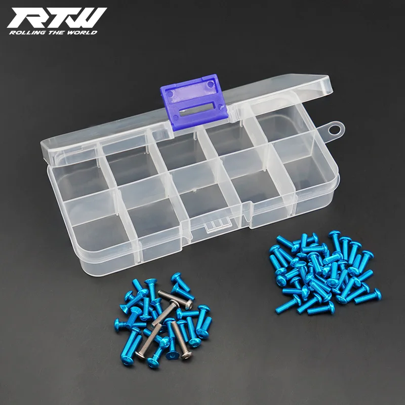 

7075 Aluminum & Titanium Screw Assorted Set with Box For Tamiya TT02