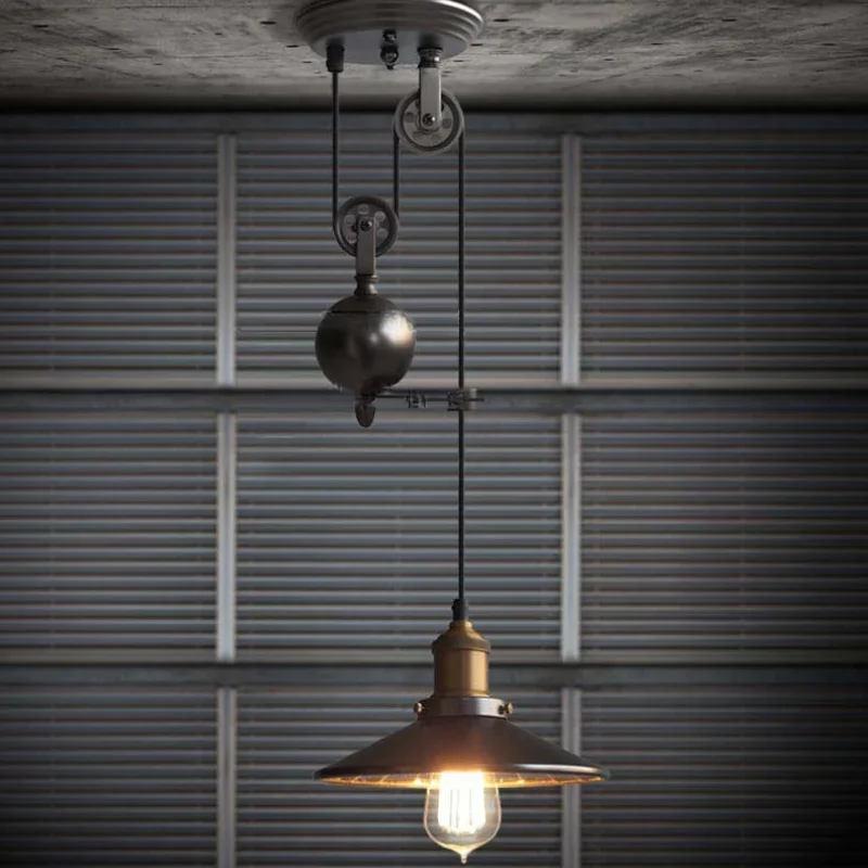 

Mordern pulley Retro Edison Bulb Light Chandelier Vintage Loft Antique Adjustable DIY E27 Art Ceiling Pendant Lamp Fixture Light