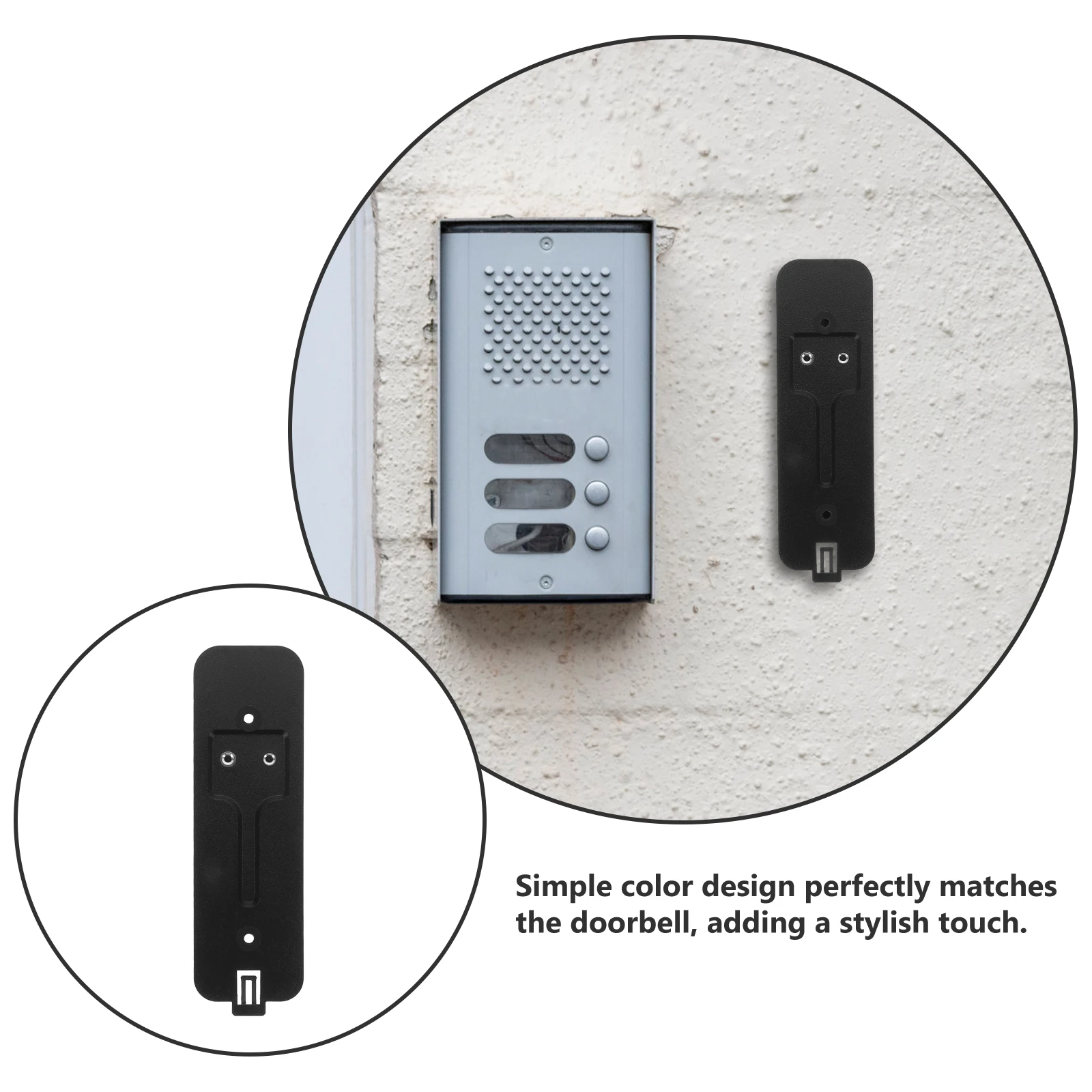 

Doorbell Back Panel Camera Holder Anti-theft Bracket Accessories Plastic Doorbells Mount Wall for