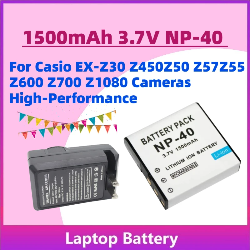 

Upgrade In Stock 1500mAh 3.7V NP-40 Digital Batteries for Casio EX-Z30 Z450Z50 Z57Z55 Z600 Z700 Z1080 Cameras High-Performance