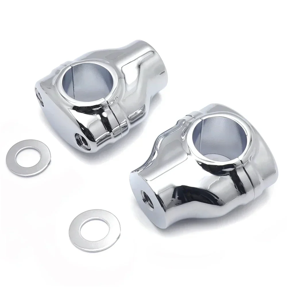 2" Risers 1.25" Handlebar Top Clamps For Harley Dyna,Touring Road Glide,Softail Fat Boy/Wide Glide/Road King Motorcycle Parts 2