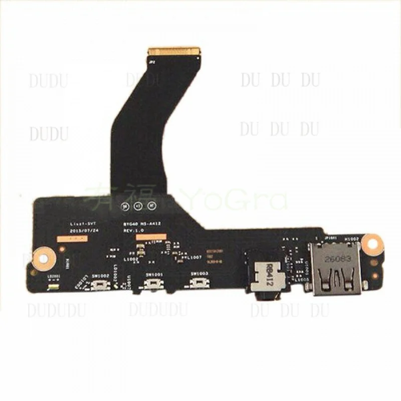 D USB Audio Board Power Button NS-A412 W/ CABLE BL For Lenovo Yoga 900-13ISK