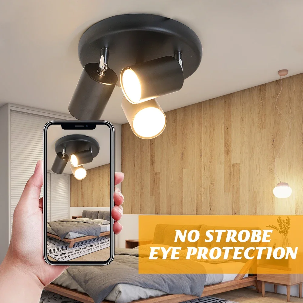 Faretti a LED regolabili a 2 teste montati su superficie per soggiorno camera da letto cucina Utility Room decorazione lampada di Design