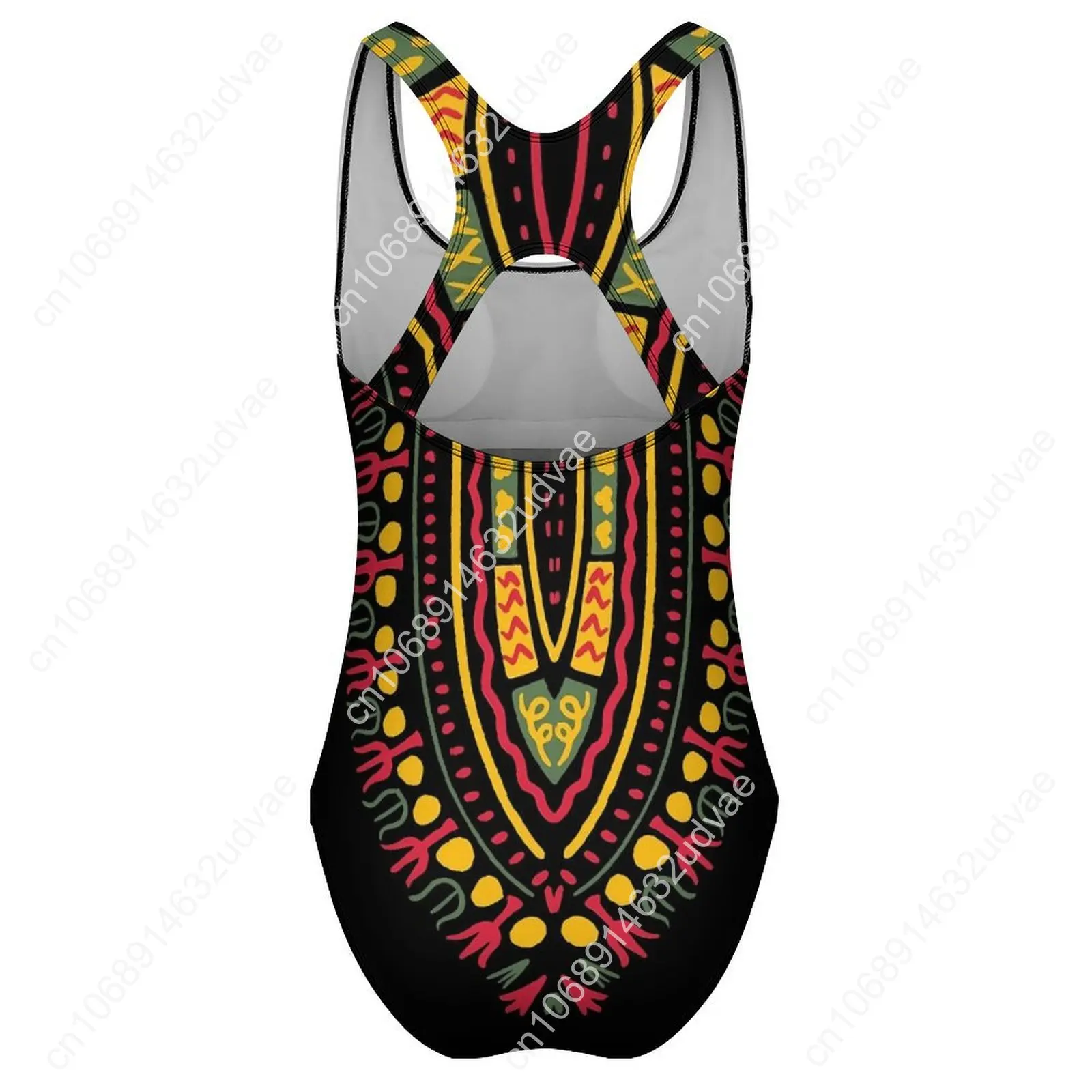 Dashiki พิมพ์ชุดว่ายน้ํา Ethnic Pride แอฟริกันชุดว่ายน้ํา One- Piece Bath ชุดบอดี้สูทชุดว่ายน้ําเปลือยผู้หญิง Push Up ชุดชายหาด