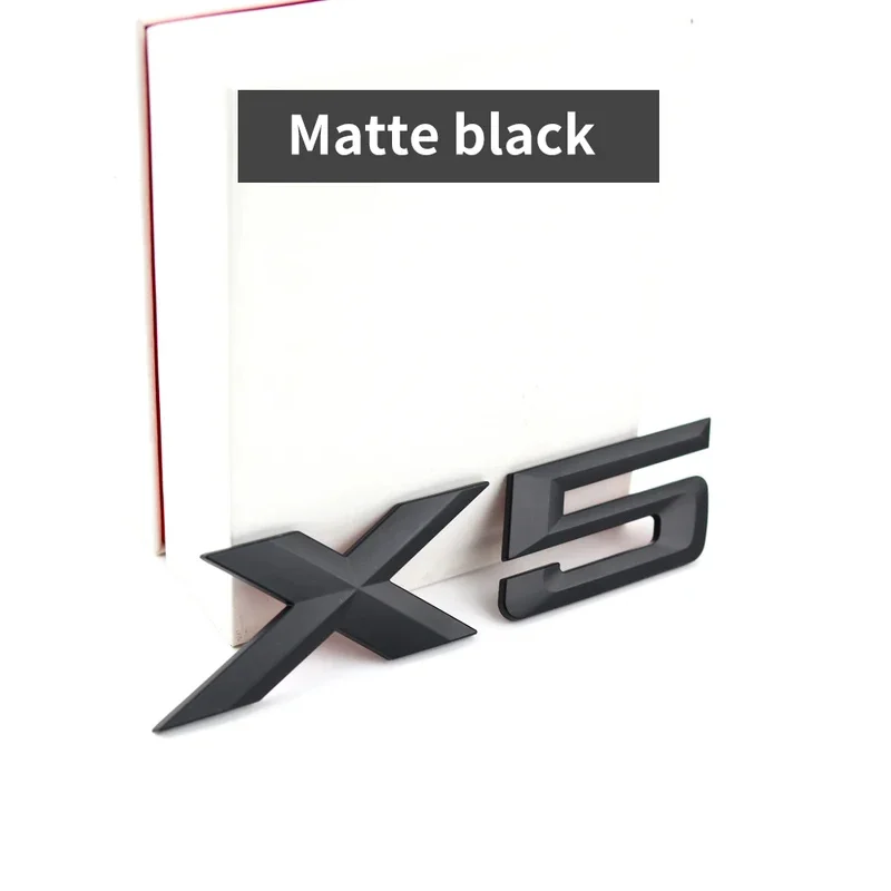 Suitable for BMW X1 X2 X3 X4 X5 X6 X7 F49 U12 F39 G08 G18 F15 F25 F26 G01 G02 G05 G06 G07 logo and tail letters silver black view 4