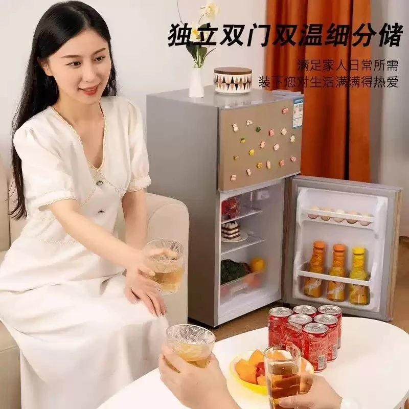 Energy-efficient two-door mini refrigerator - ideal for home, dorm, or rental properties - energy saving, cooling & freezing