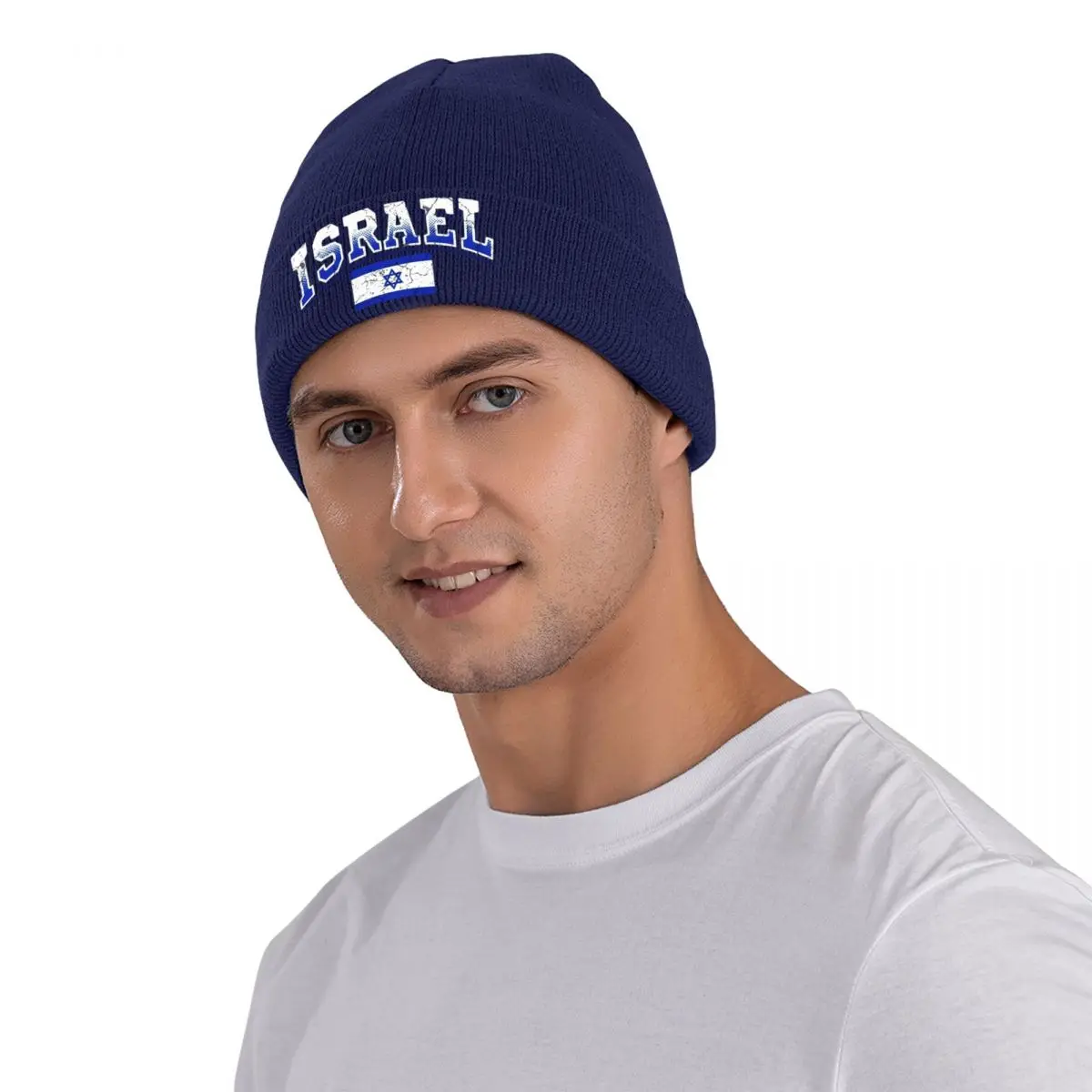 Israel Flag Knitted Hat Beanies Winter Hats Warm Hip Hop Caps for Men Women Gift