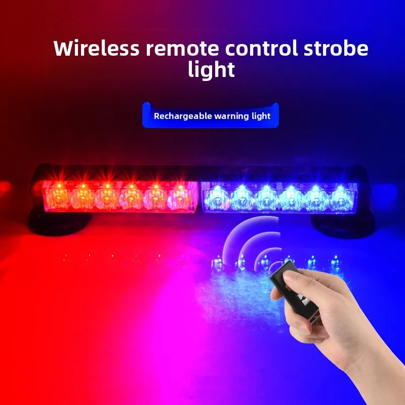 lampe-de-signalisation-a-led-pour-voiture-avec-charge-portable-telecommande-sans-fil-lumiere-d'avertissement-aimant-puissant-pour-toit-ouvert-route-ouverte