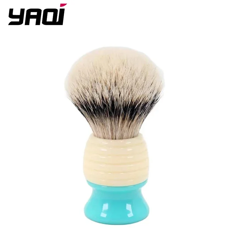 yaqi-pennello-da-barba-per-uomo-setole-morbide-e-densificate-crema-menta-manico-in-resina-bicolore-design-pastello-rasatura-a-umido