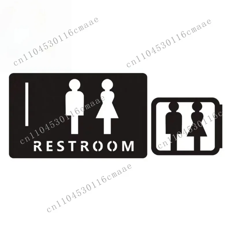 

New Acrylic Toilet Symbol with Adhesive Backing, Bathroom Toilet Door Number, Hotel Office, Home