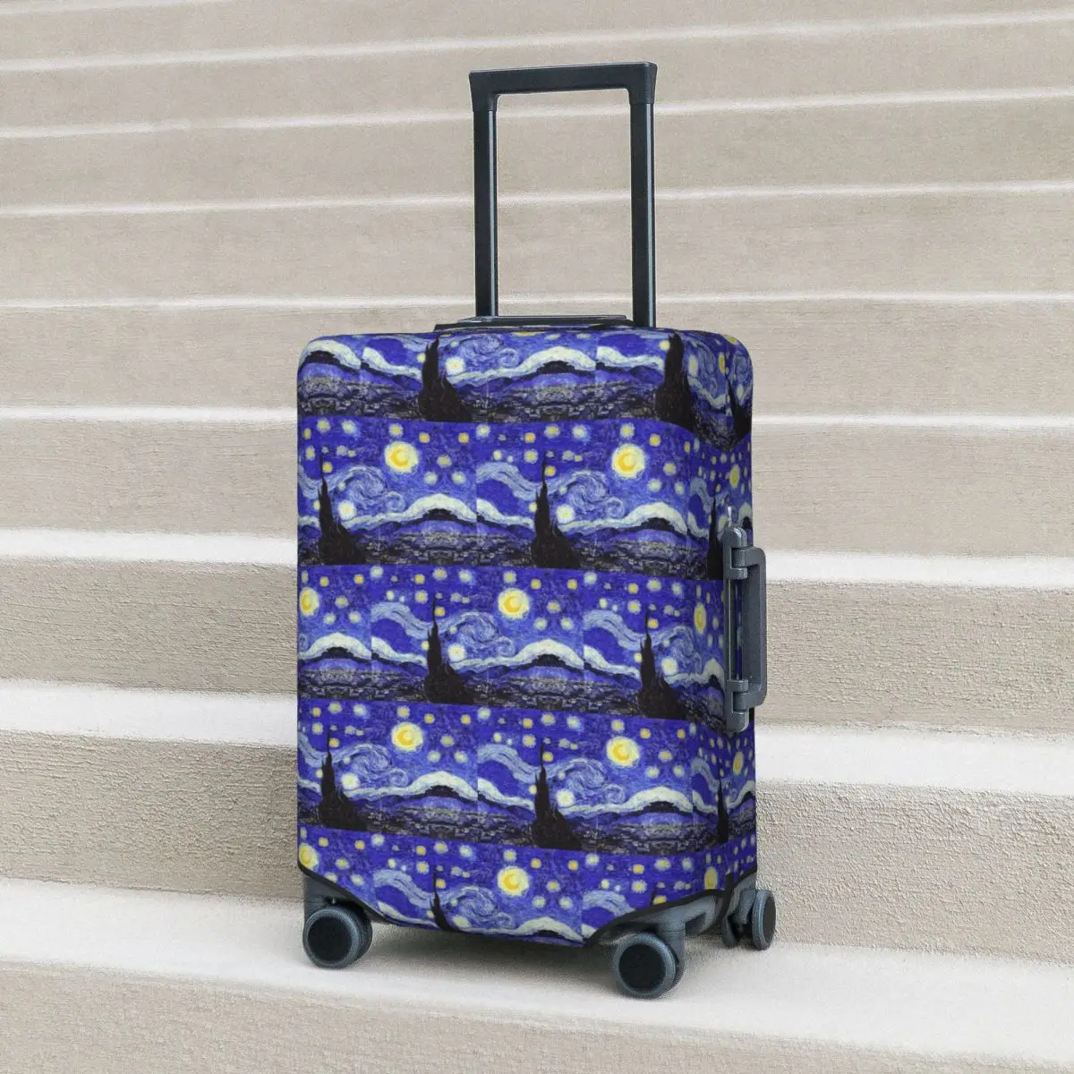 ليلة مرصعة بالنجوم فان جوخ جبل إلهام غطاء حقيبة حماية مرونة السفر الأمتعة حامي يغطي لمدة 18-32 بوصة