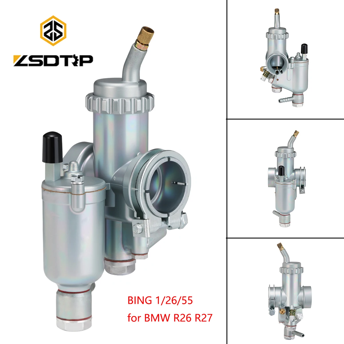Carburador ZSDTRP para BING 1/26/55, Carburador Steckvergaser CLASSIC, Carburador BING para BMW R26 R27