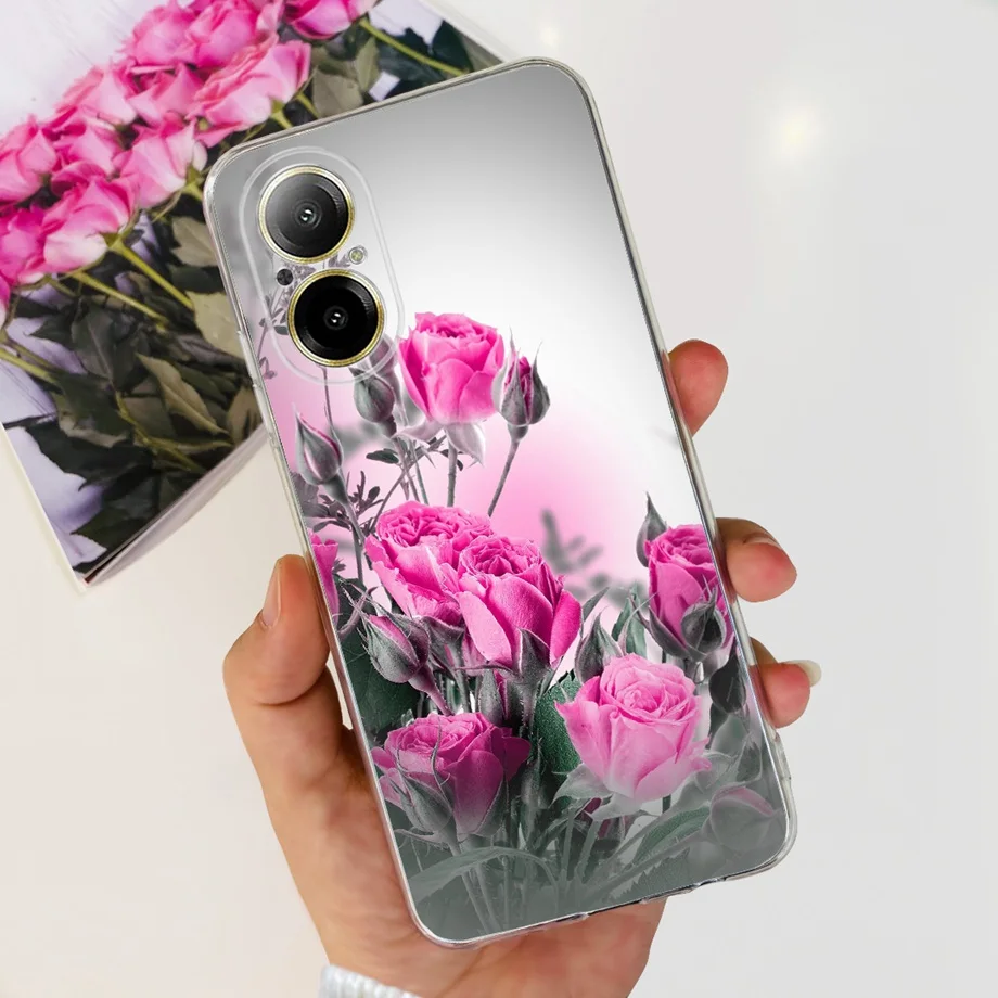 Soft TPU Bumper Coques For Realme C67 4G RMX3890 Back Cover Slin Clear Silicone Phone Case Women Fashion Painting Funda C 67 4G