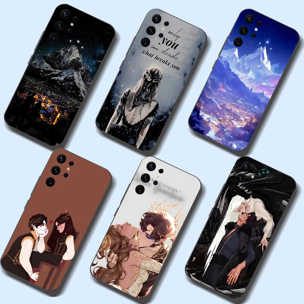 Acotar A Court Of Mist And Fury Phone Case For Samsung Galaxy A52 A12 A51 S21 Edge S22ULTRA S23 S20LITE Plus Ultra Black Cover