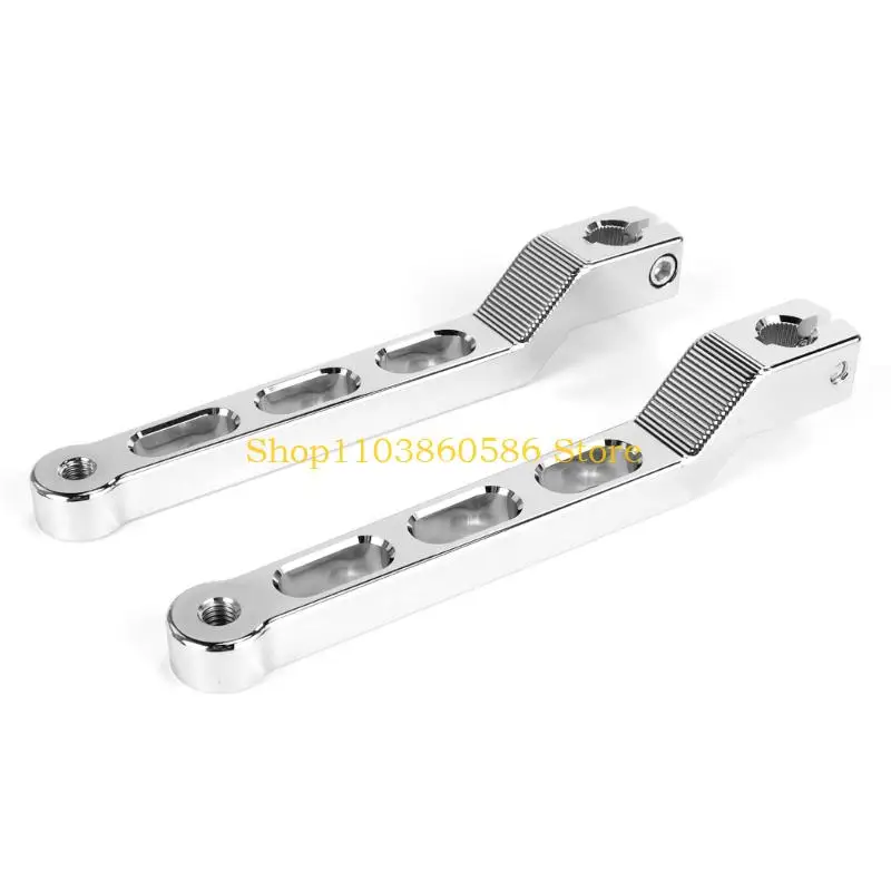 242A Machined Metal Motorcycle Gear Lever Pair, Splined Mounting End, Threaded Arm Layout for Owner Service Work Daily
