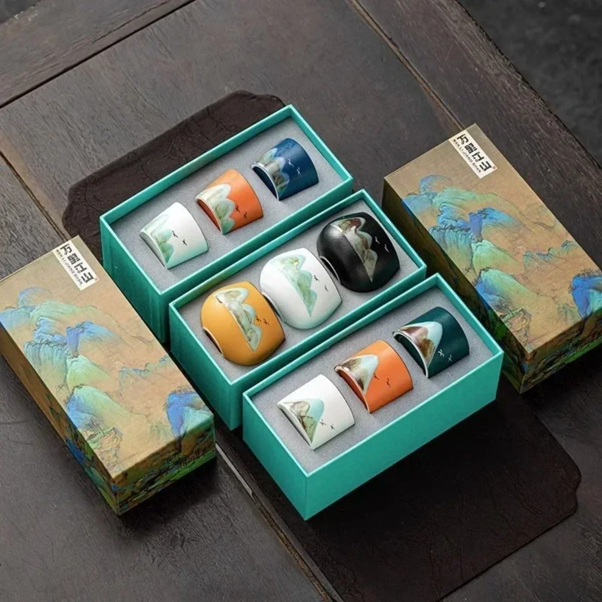 

Espresso Cup Set Ceramic Coffee Mugs Japanese Style Tea Cups Gift Box Minimalist Drinkware Home Coffee Accessories