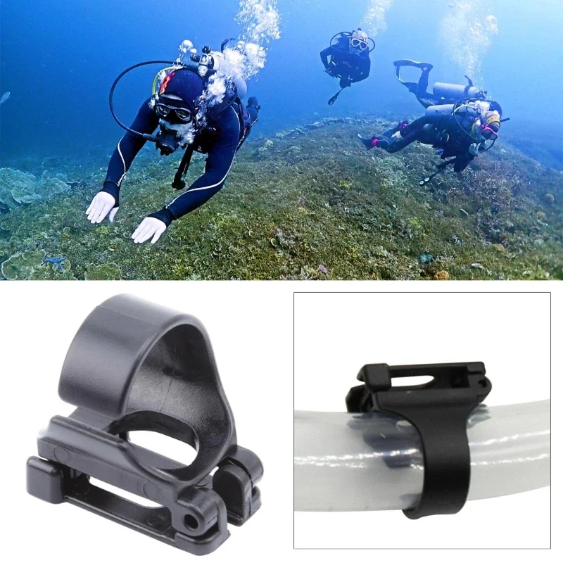 Hebilla Universal de silicona para buceo, gafas con hebilla, tubo de silicona, Clip de plástico, soporte para máscara de snorkel, retenedor para buceo