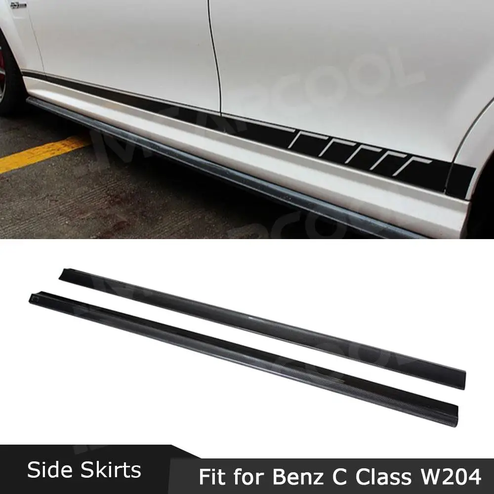 

Carbon Fiber/FRP Side Skirt Bumper Lip Aprons Flaps for Benz C Class W204 C204 C300 C63 AMG 2 Door 4 Door 2012-2014