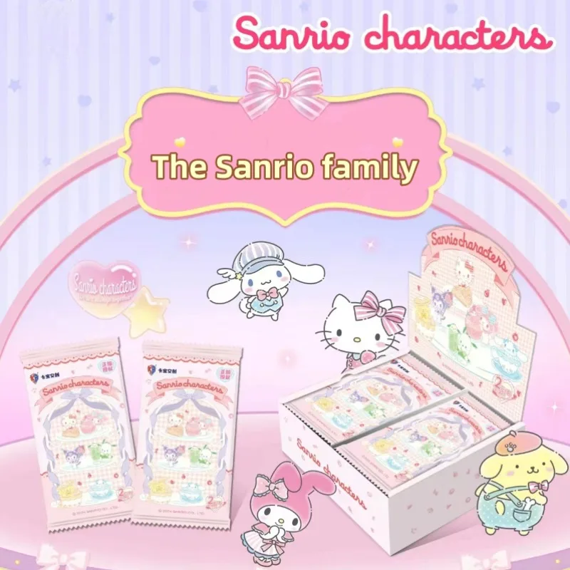 Cute Hello Kitty Sanrio Cards Kawaii Cinnamoroll Kuromi My Melody Cartoon Toys Trading Collectible Accessories Card Anime Gifts