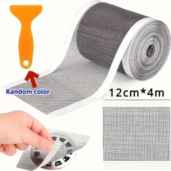 12cm*4m Cutable Shower Drain Hair Catcher Disposable Shower Drain Sticker Mesh Bathroom Kitchen Sink Hair Filter