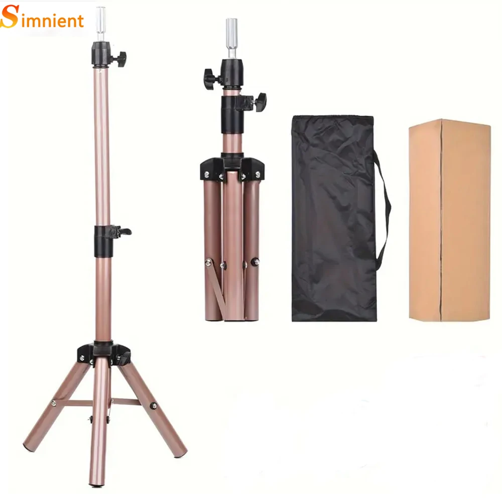 

125Cm Mannequin Head Holder Tripod Stand For Hairdressers Salon Training Head Strong Adjustable Wig Stand Tripod For Wig Making