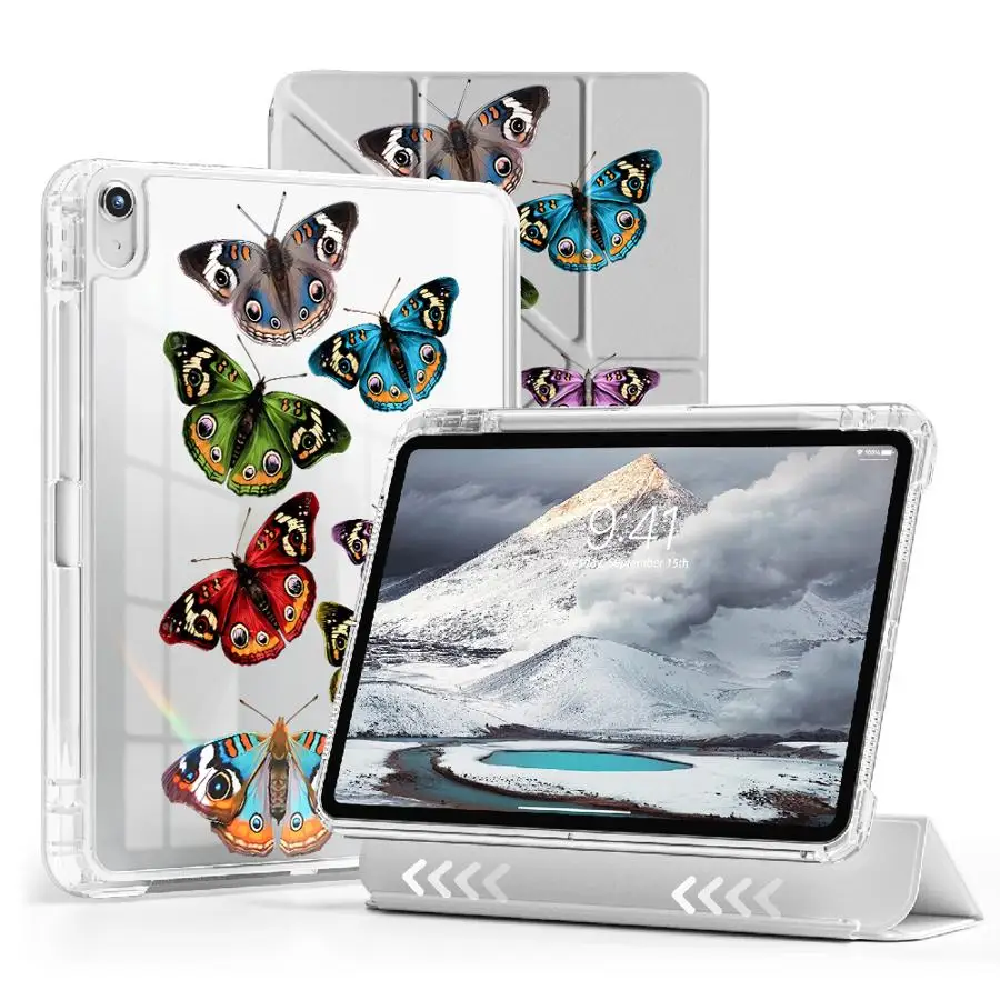 

Чехол-подставка для планшетов iPad Pro 2025, Mini 6, 7, 11-го, 10-го, 9-го, 8-го поколений, 12.9 дюймов, Air 4, 5, M3, M2, M4, 11 дюймов, Y-Fold Vibrant