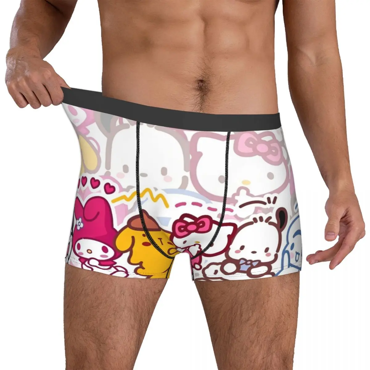 Custom Sanrio Kuromi Melody Hello Kitty Boxer Boxers Shorts Underwear Cartoon Printed Boxer Shorts Gag Cozy Quilt Underpants Man