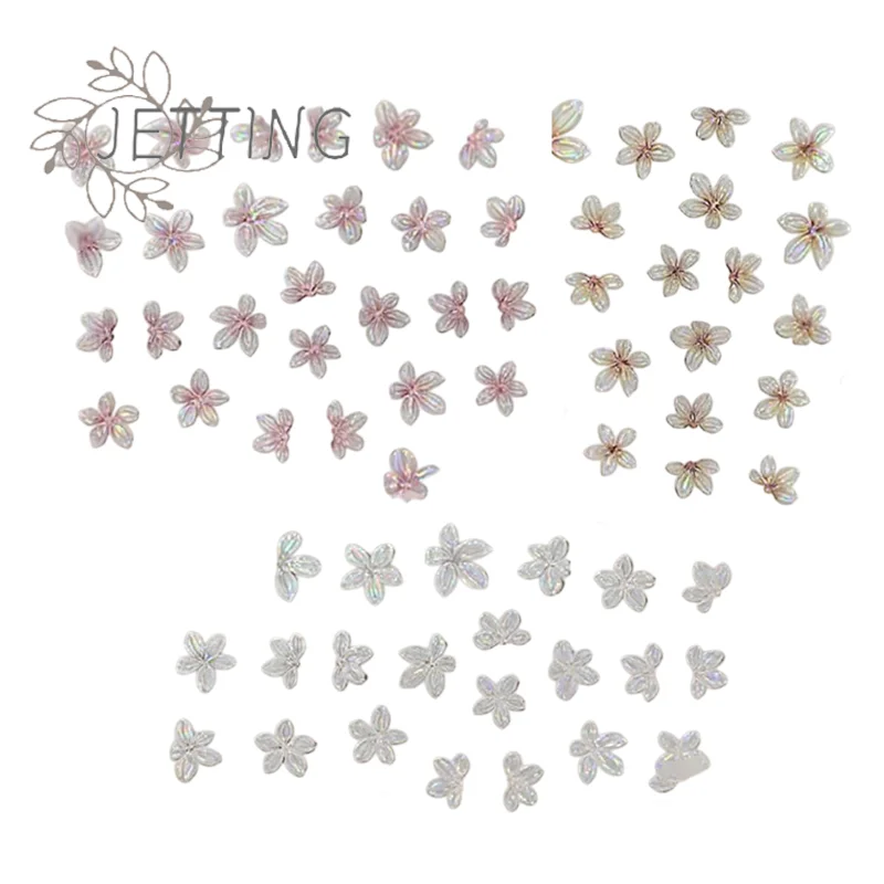 สติ๊กเกอร์ติดเล็บลายดอกไม้ 5 กลีบ 1 ชิ้น ลายดอกไม้เล็กๆ สไตล์สดใส สำหรับตกแต่งเล็บ DIY อุปกรณ์ทำเล็บ