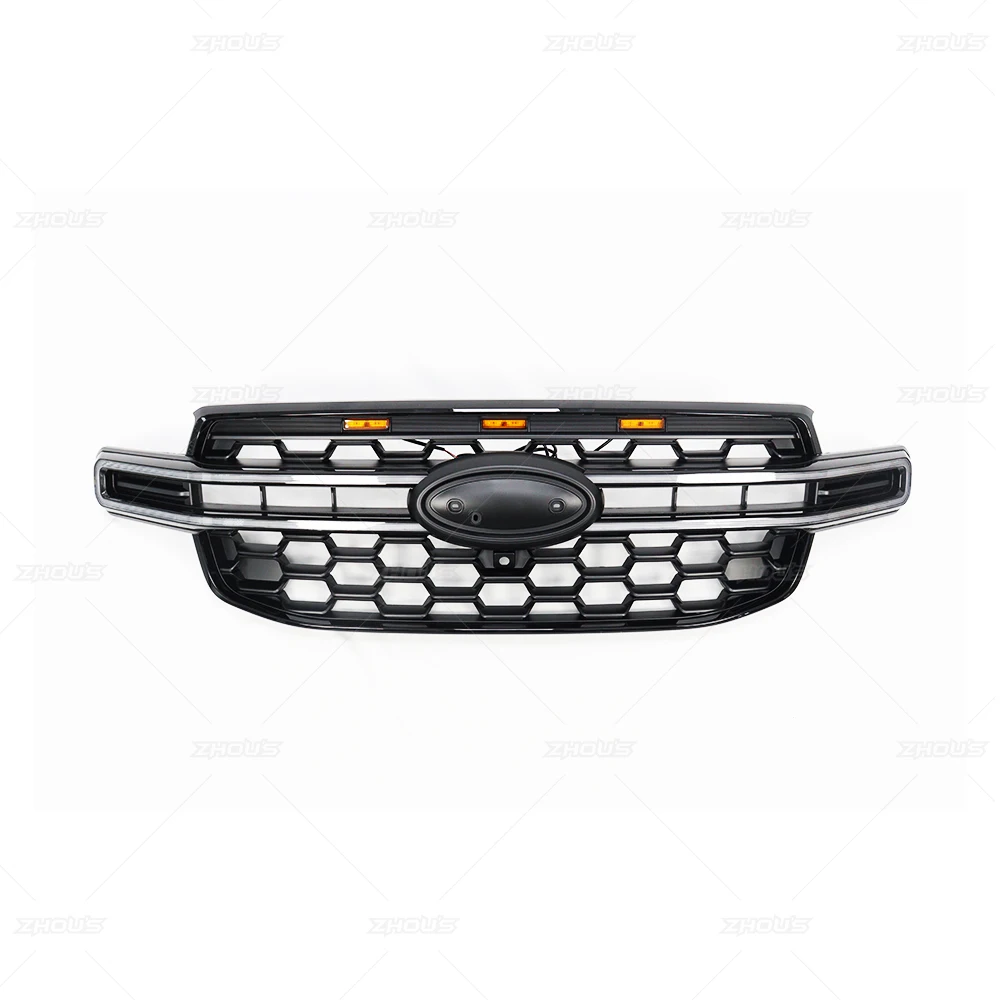 Zhous Design Accessori di ricambio per veicoli 4X4 Parti esterne Griglia anteriore a LED per Ford Ranger T9 2023 2024 2025