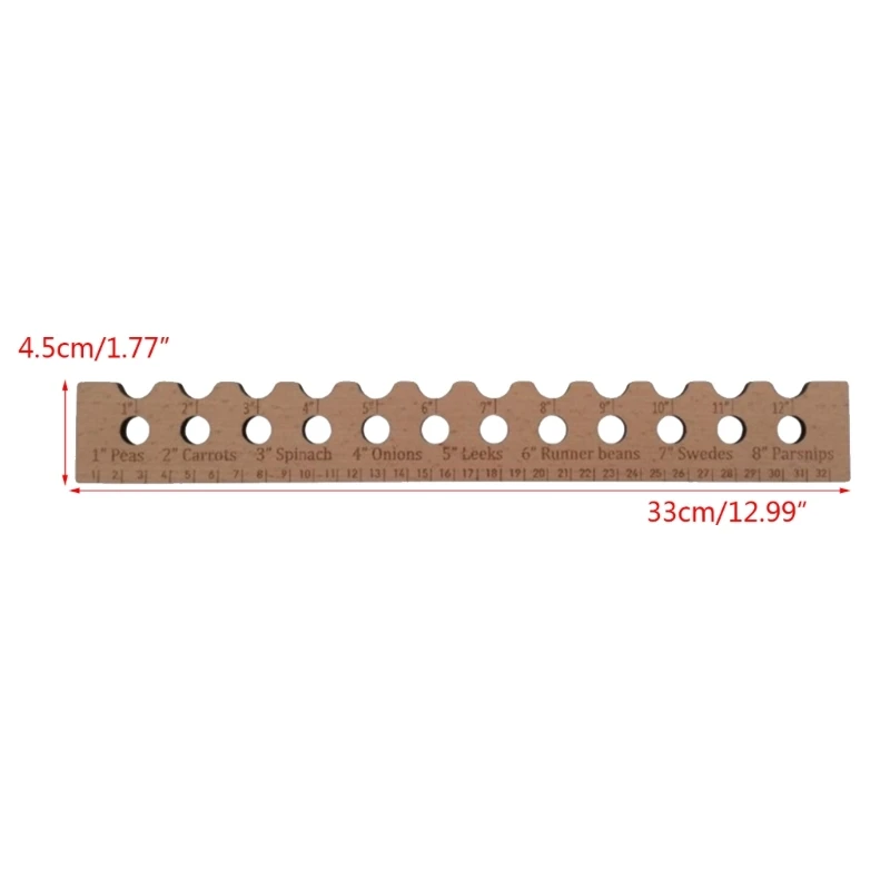 Wooden Planting Ruler For Gardeners Seed Spacer Of Seed With Vegetable Spacing