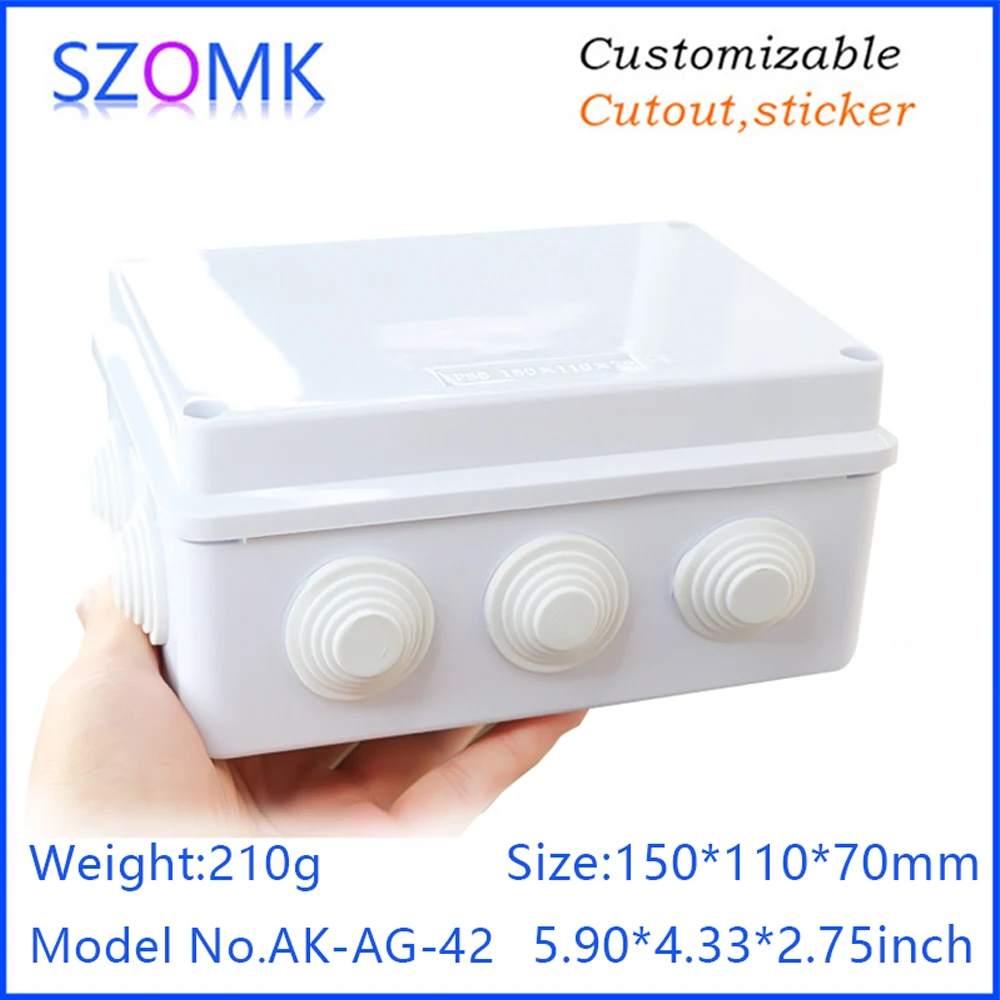 SZOMK hot-sale AK-AG-42 electronic plastic box ip65 enclosure junction box cctv
