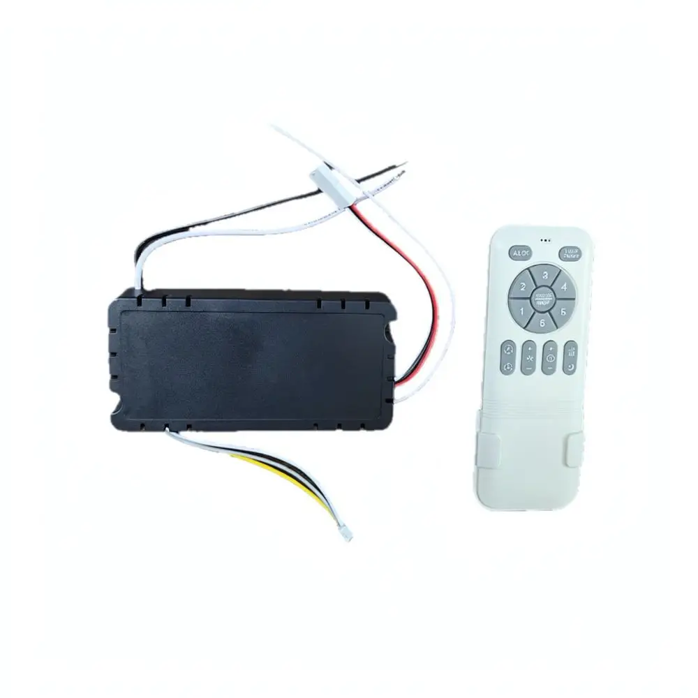 433MHz Wireless Remote Controller For XH FS 24V Ceiling Fan Light Stepless Dimming 6 Speed Control With Wall Bracket Holder